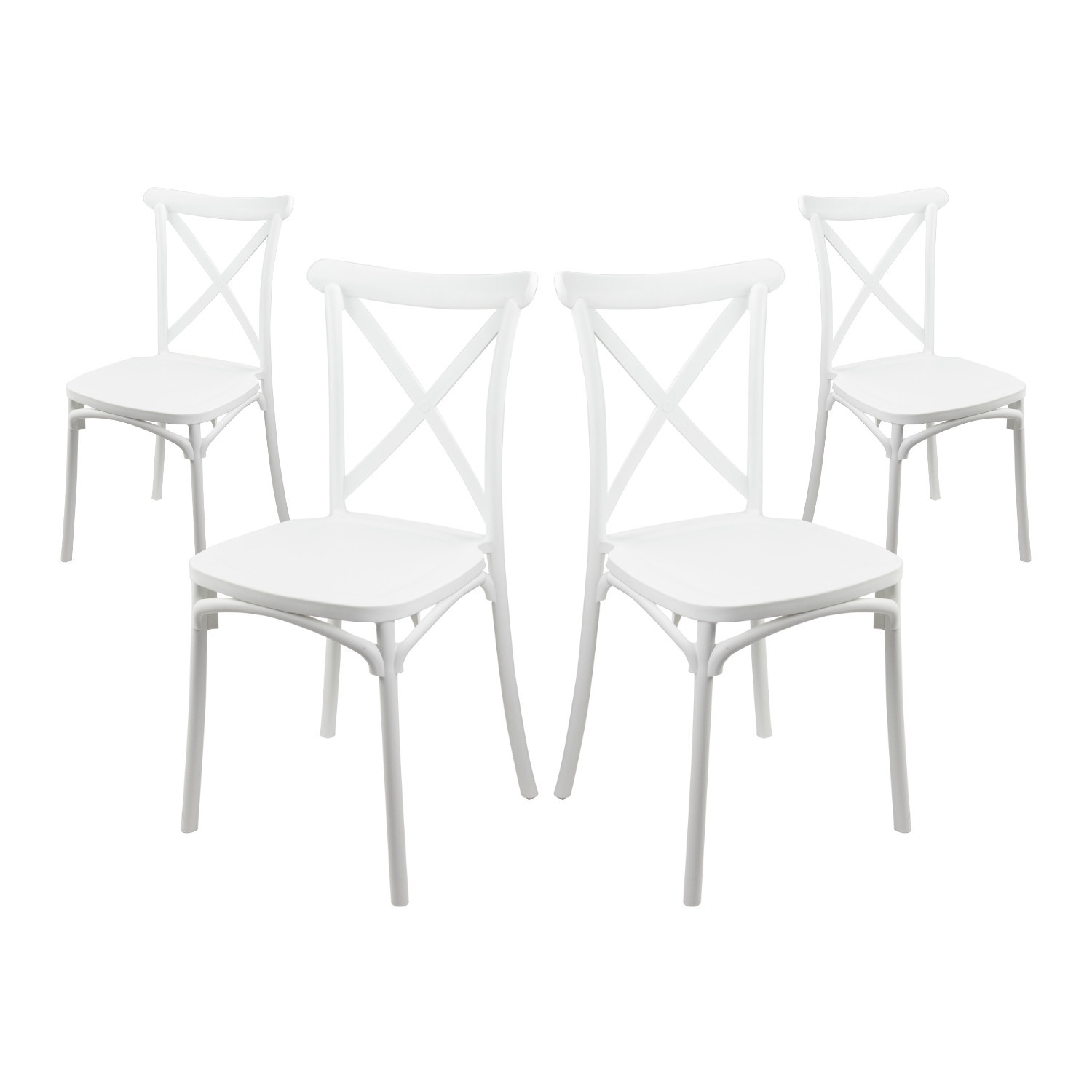 Pack 4 Sillas para Catering Apilables Charlotte 50x44x87.5cm 7house Sillas y Sillones de Exterior 1